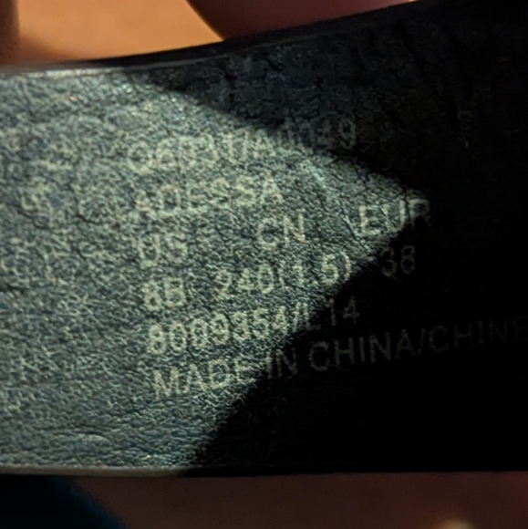 Coach Brown and Gold Heels with Chunky Block Design - Picture 11 of 11